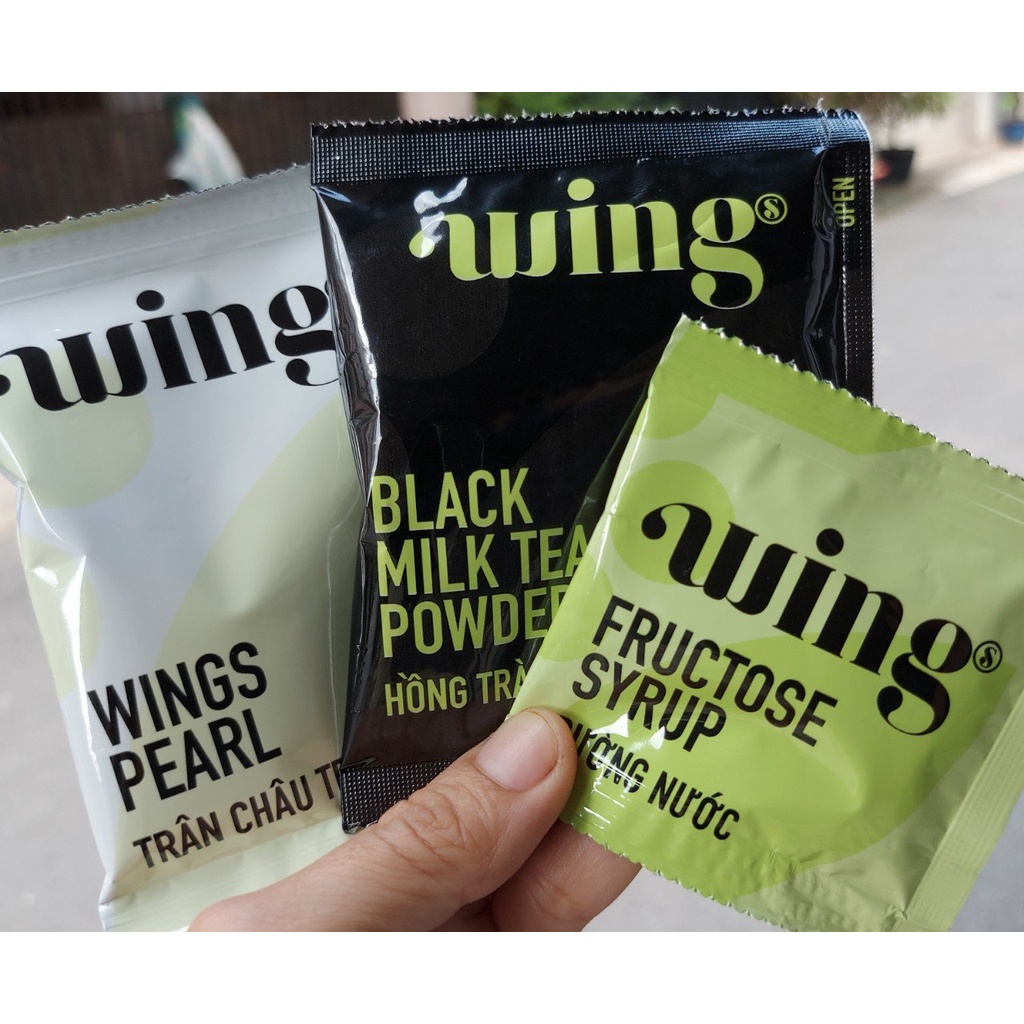 TRÀ SỮA WINGS VỊ NHÀI + VỊ HỒNG TRÀ SỮA - TRÀ SỮA WINGS TỰ PHA TRÂN CHÂU TRẮNG HỘP 5 SET