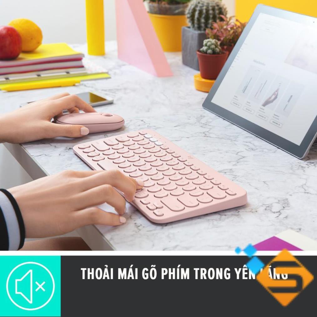 Bàn phím Bluetooth Logitech K380 Multi-Device - Kết nối Bluetooth cùng lúc 3 thiết bị