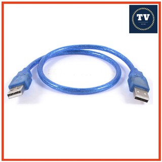 Cáp USB 2 Đầu đực|2 đầu USB xanh dài 1,5m