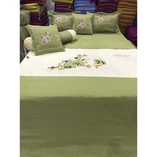 set 3 món ga gối xoa satin1,8x2m