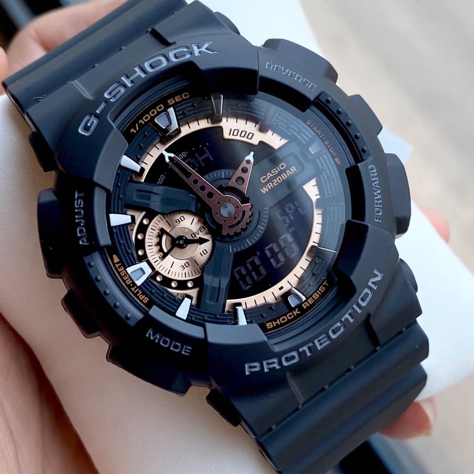 ĐỒNG HỒ NAM CASIO G-SHOCK  – QUARTZ (PIN) – DÂY CAO SU (GA-110RG-1ADR)