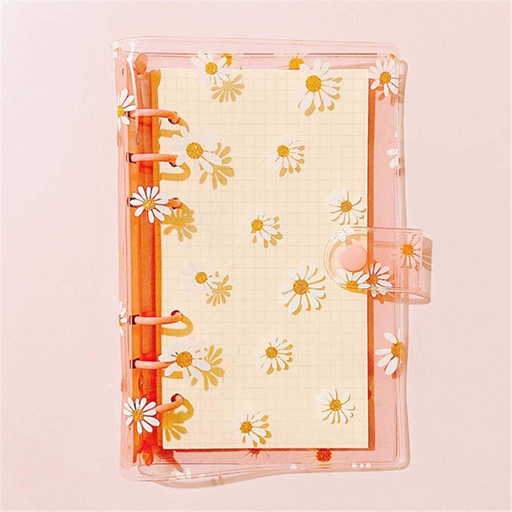 Ốp Sổ Tay 6 Lỗ Khổ A6 A5 Họa Tiết Hoa Cúc Xinh Xắn