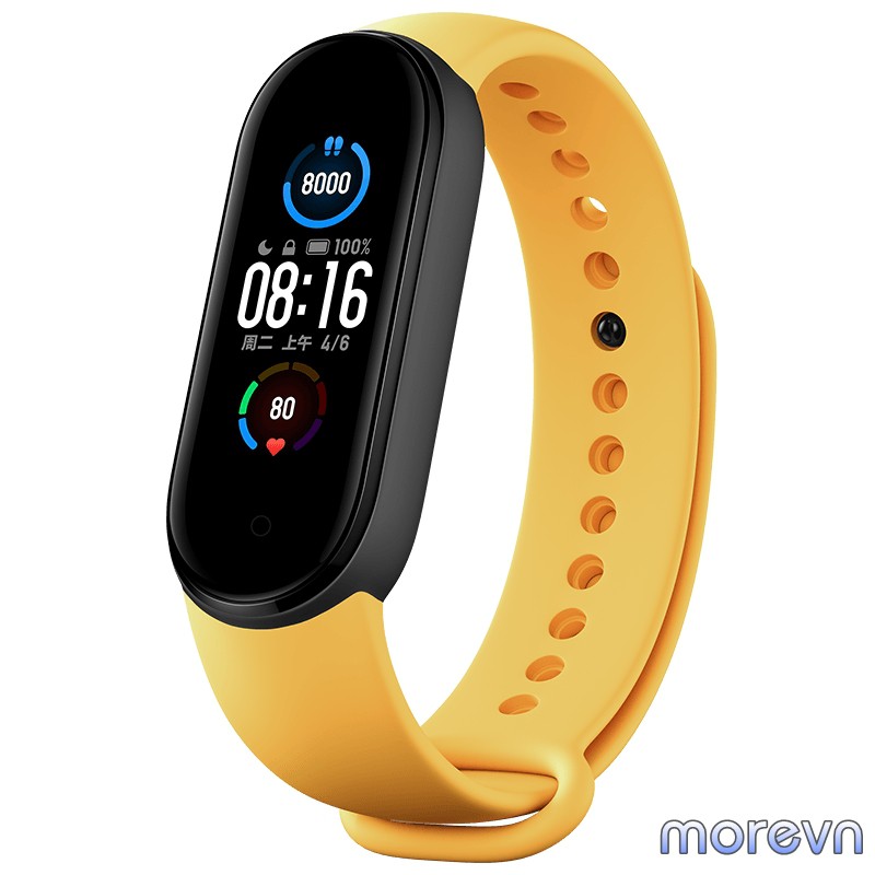 Dây đeo silicon Mi band 5 chính hãng Xiaomi - dây đeo silicon thay thế miband 5