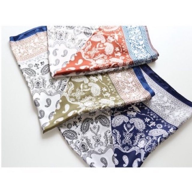 Khăn turban lụa vuông cột áo size 70x70cm - Maben