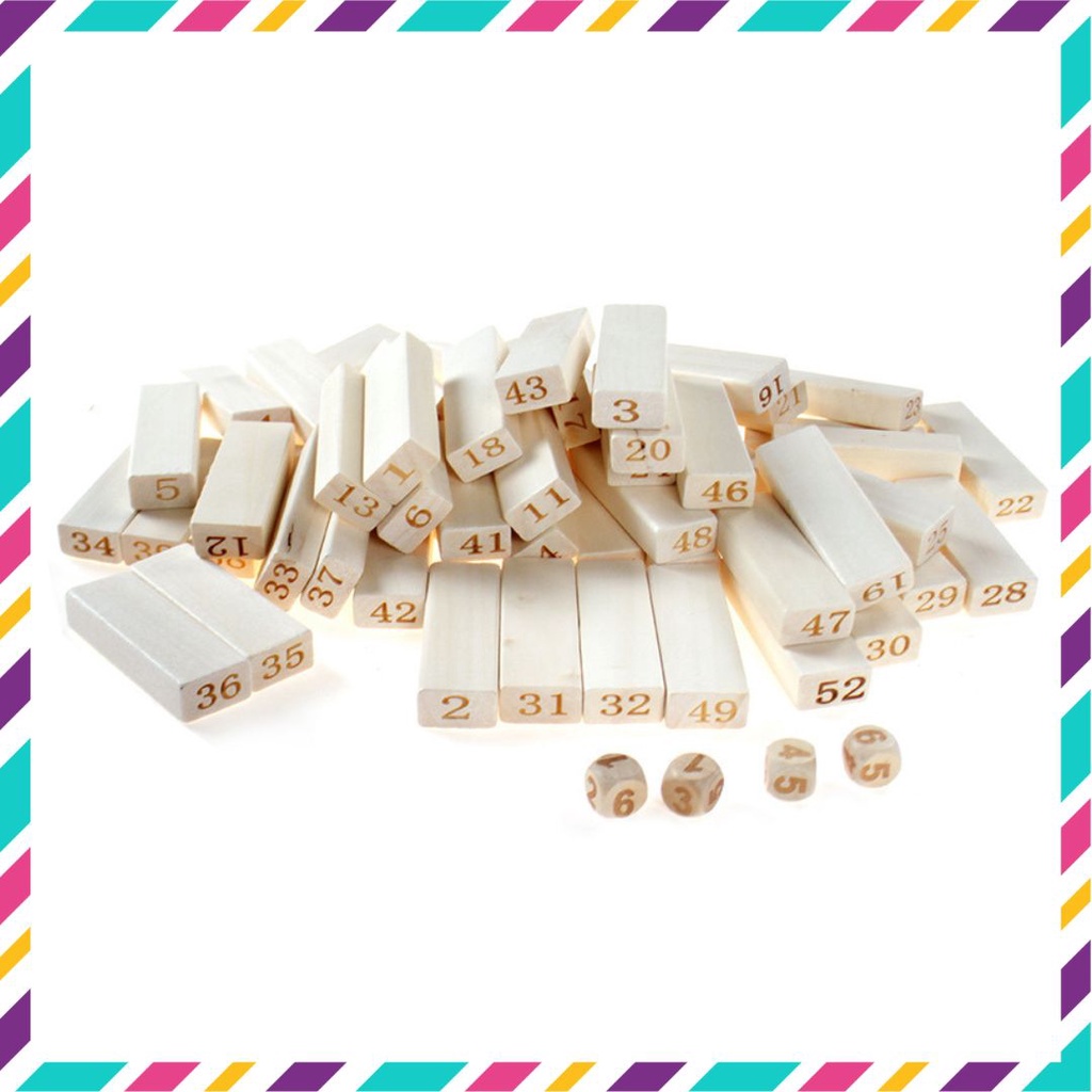 Đồ chơi rút gỗ, bộ rút gỗ 54 thanh size to 28x8x8cm, đồ chơi gỗ thông minh cho bé