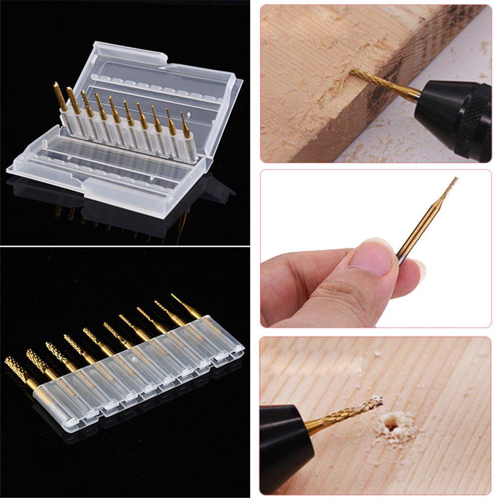 Lưỡi Phay Cắt PCB Bằng Cacbua Chất Lượng Cao Tiện Dụng|10 Chiếc Công Cụ Khắc 0.8-3.175 mm