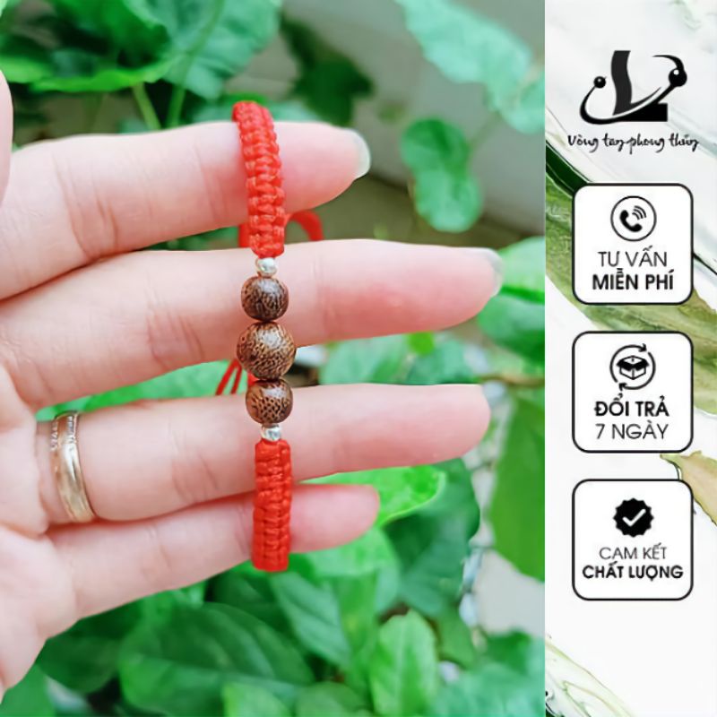 Vòng Tay Chỉ Đỏ Handmade Mix Trầm Hương - N120 | BigBuy360 - bigbuy360.vn