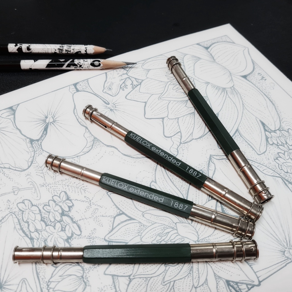 Nối chì 2 đầu  - Thân trơn màu đen và Kuelox 1887 xanh lá