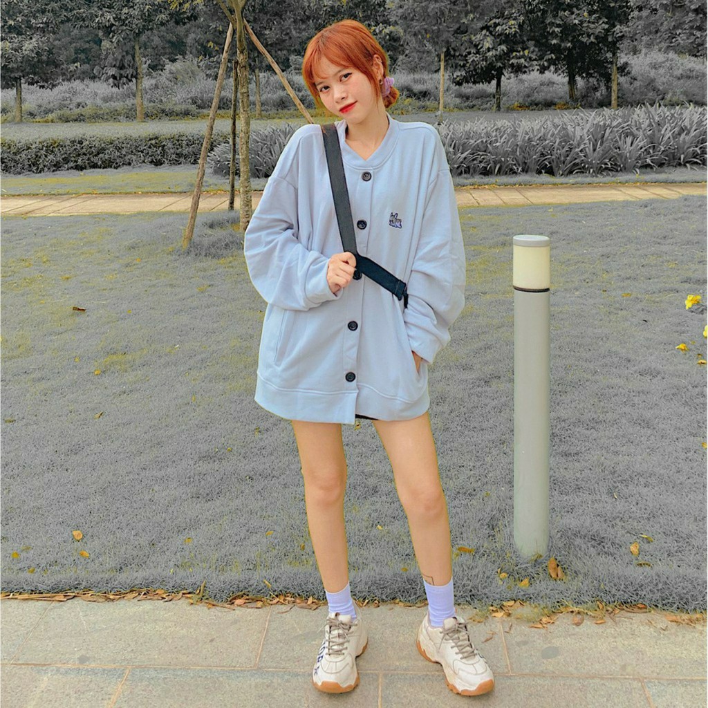 REESHIP 50 - Áo Khoác Nỉ Form Rộng Bomber PUPPY Cadigan Ulzzang | BigBuy360 - bigbuy360.vn