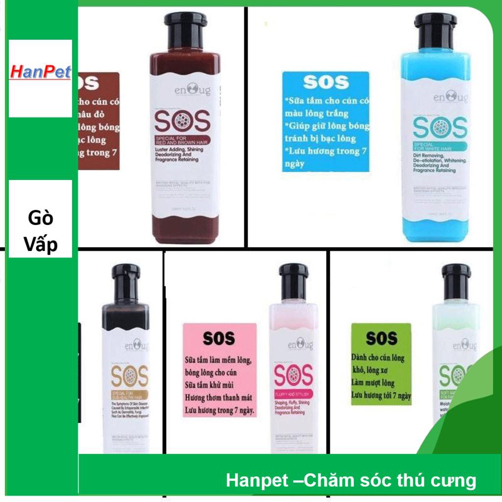 Hanpet.GV- Sữa Tắm SOS- chai 530ml cho chó mèo (- 366a) dầu tắm cho mèo chó mọi lứa tuổi