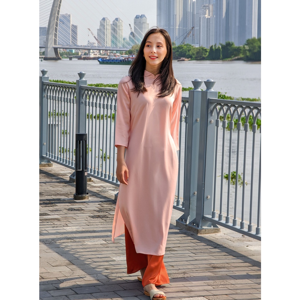 Set Áo dài Rosemary tây thi hồng đào