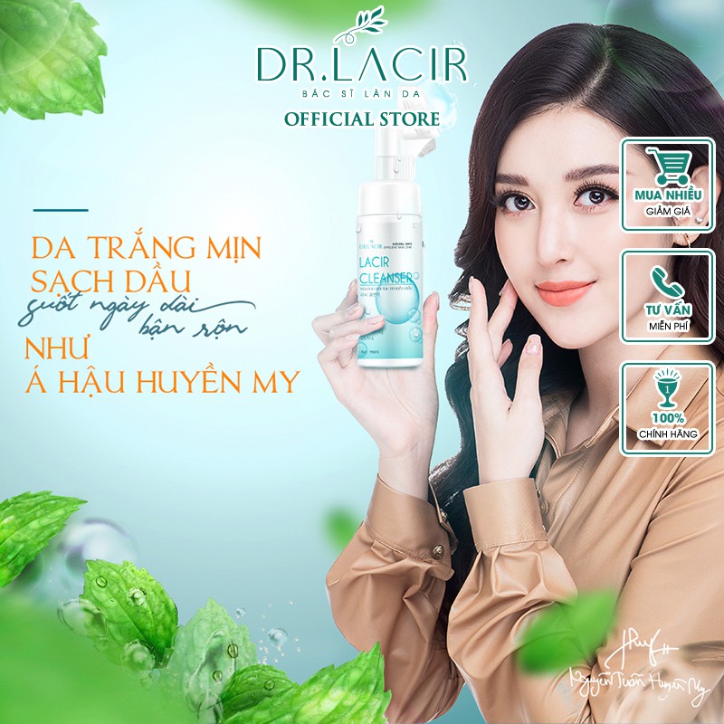 [Mã LTNP50 giảm 50k đơn 150k] SỮA RỬA MẶT BẠC HÀ KIỀM DẦU-LACIR CLEANSER #DR01