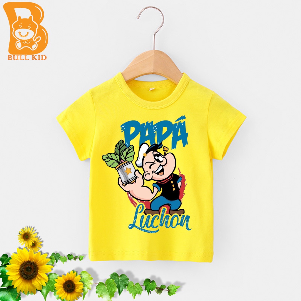 SIZE TO áo thun bé trai, bé gái chất liệu 100% cotton mềm mịn thoàng mát  thủy thủ popes (MẪU MỚI)