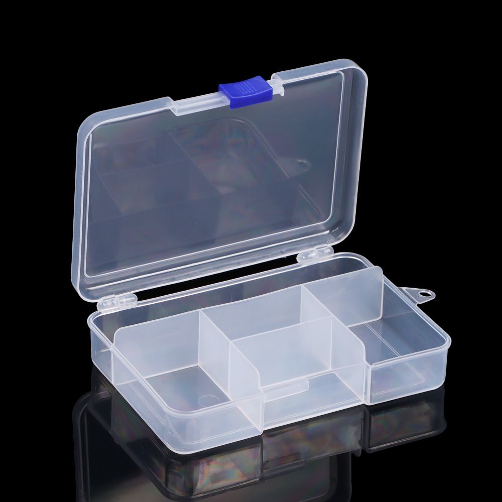 Hộp Đựng Thuốc/Trang Sức Bằng Nhựa Hình Vuông Trong Suốt 13 Kiểu