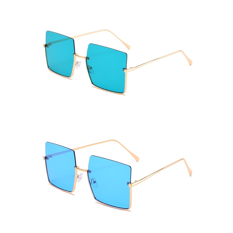 Kính Mát Vuông Chống Tia UV400 Phong Cách Hàn Quốc