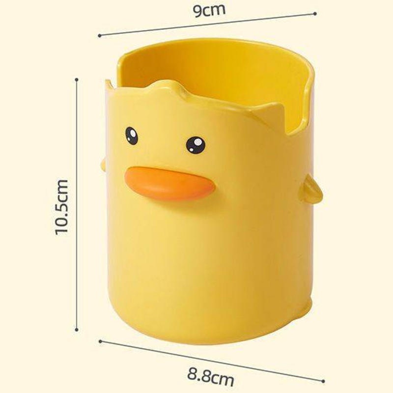 ⭐ iLado ⭐ Hộp bút trong suốt Phim hoạt hình con vịt nhỏ màu vàng Ống đựng bút thùng đựng hàng hộp văn phòng phẩm hộp đựng bút trong s hộp bút trong kệ văn phòng phẩm để bàn kệ đựng văn phòng phẩm hộp nhựa đựng