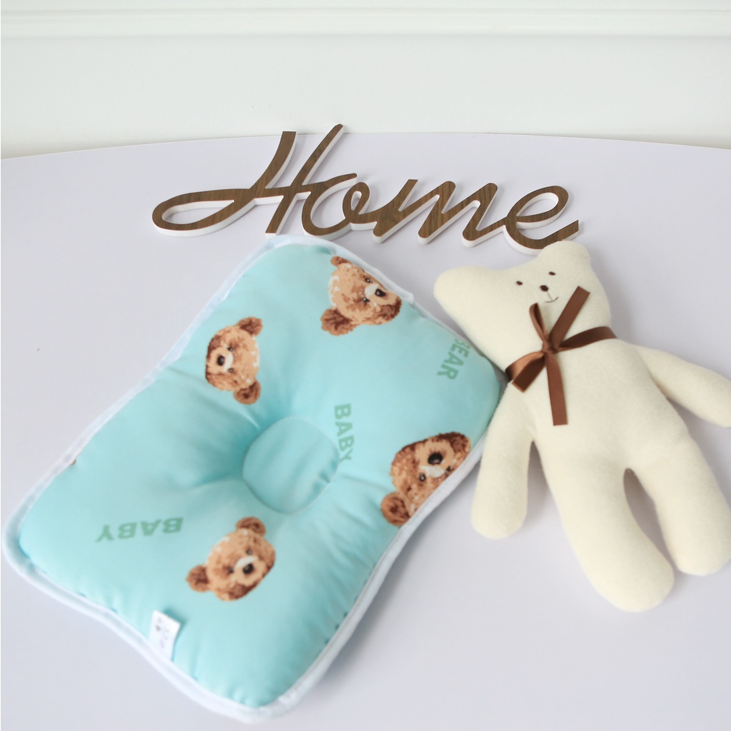 Gối Lõm Xô Sơ Sinh, Gối Chống Méo Đầu Cho Bé Trai, Bé Gái, Chất Vải Xô Muslin Mềm Mại, Thông Thoáng Cho Bé