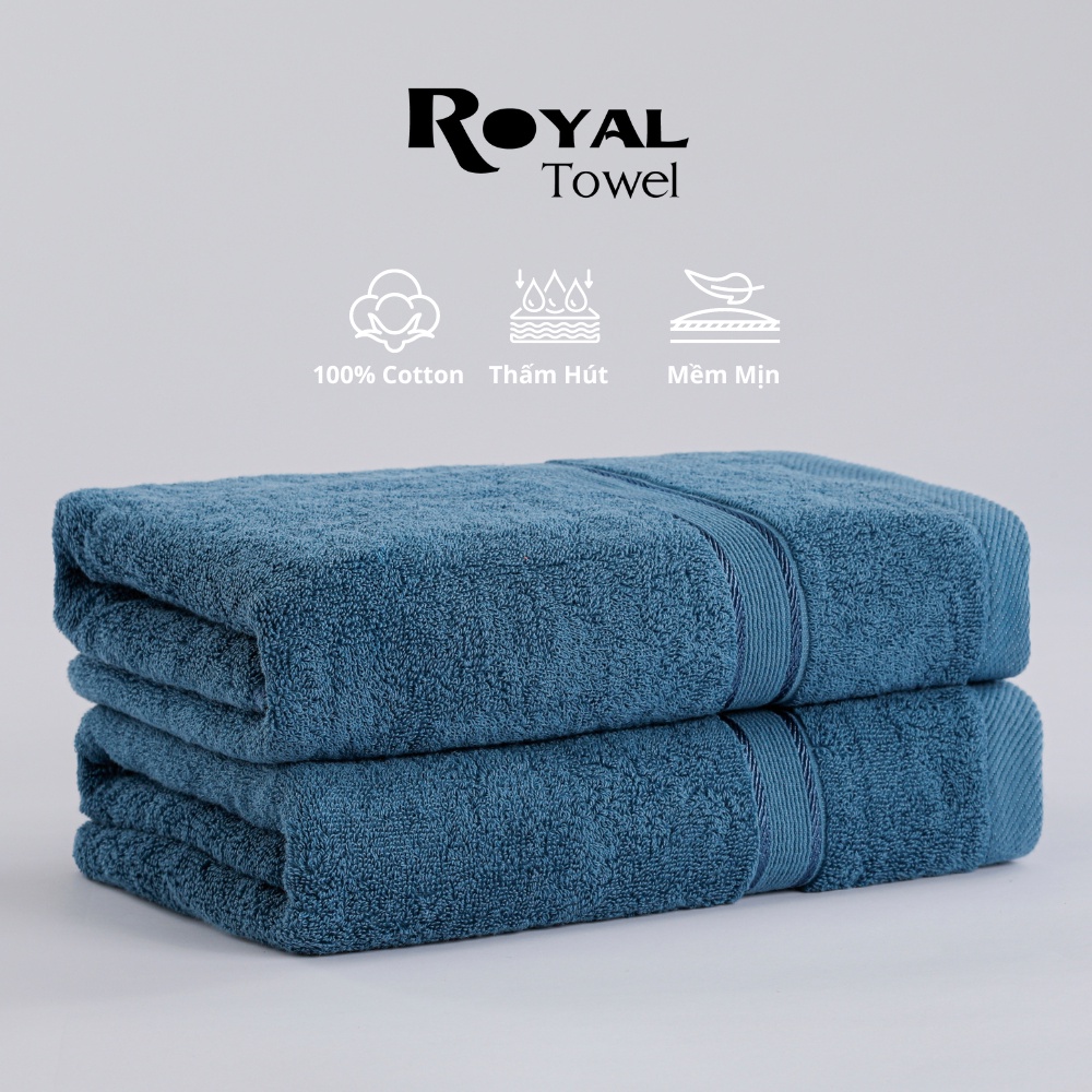Khăn Tắm Royal Towel 70x140cm 100% Cotton Mềm Mại, Thấm Hút, Kháng Khuẩn