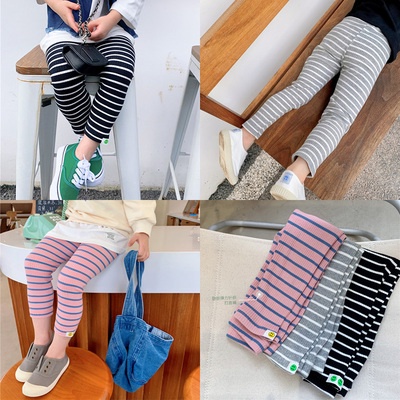 Quần Legging Kẻ Sọc Thời Trang Cho Bé Gái