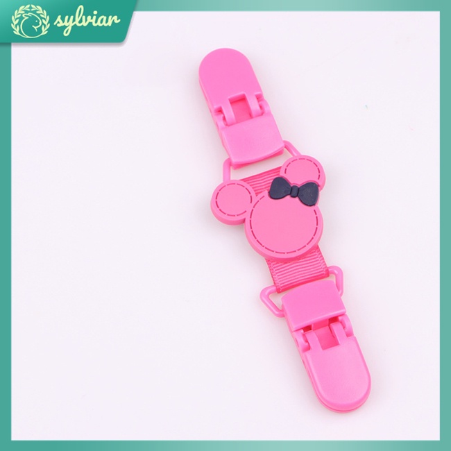 [sylviar] Kẹp Khăn Ăn Bằng Silicon Họa Tiết Hoạt Hình Cho Bé hain