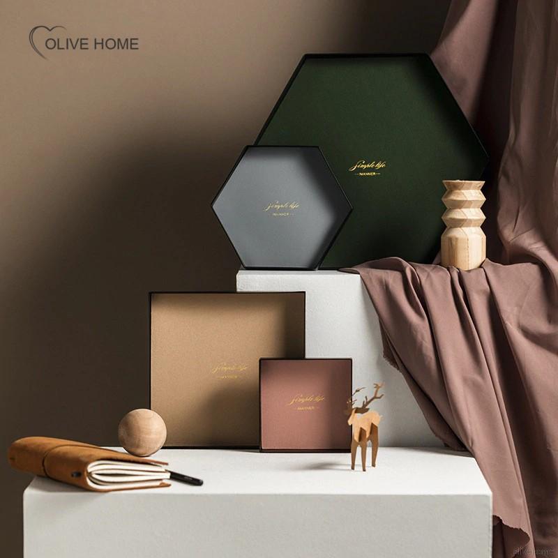 Khay Kim Loại Hình Học Đựng Đồ Trang Sức Sáng Tạo Độc Đáo