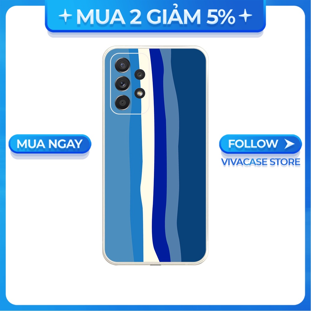 Ốp lưng cạnh vuông Samsung A10/A30S/A72/A50S/A32/...viền bảo vệ camera hình Cầu vồng