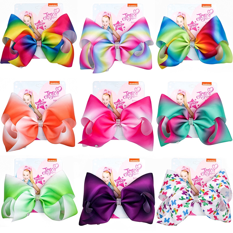 2020 Jojo Siwa 8inch Nơ Quá Khổ Kẹp Tóc Tiệc Lễ Hội