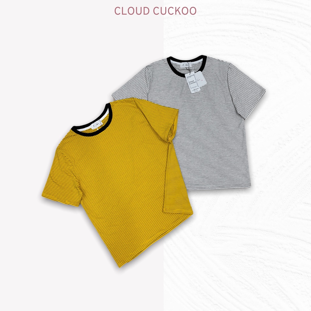Áo Thun Kẻ Phong Cách Hàn Quốc Chất Cotton Co Giãn - Mã Số: E22690