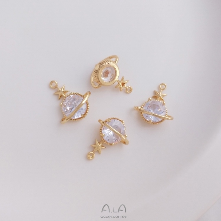 Mặt Dây Chuyền Hình Hành Tinh Màu Sắc 14K Bằng Đồng Sang Trọng diy