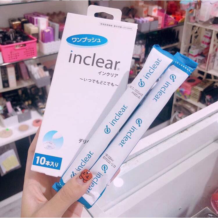 HỘP 10 QUE - Đũa Thần INCLEAR Nhật Bản - Se Khít Vùng Kín, Vệ Sinh Cô Bé
