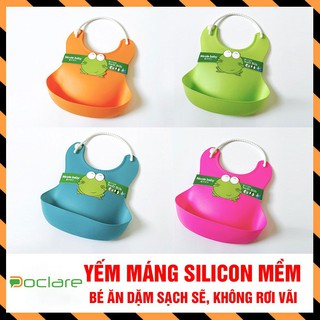 Yếm máng silicol cho bé tập ăn dặm