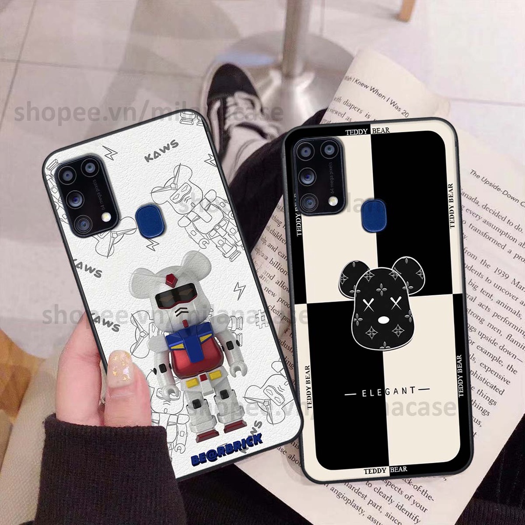 Ốp Samsung M31 gấu be@rBrick gấu Teddy Kaws siêu đẹp, phong cách, cá tính