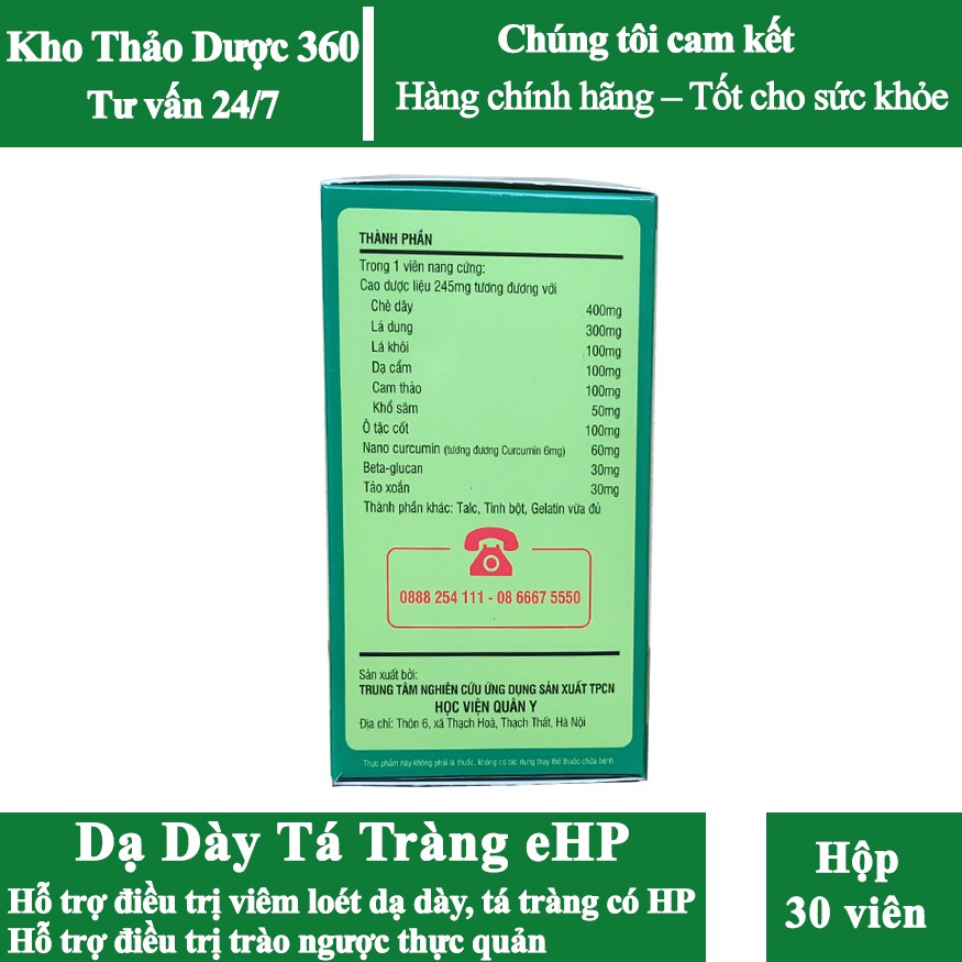 [ Rocori mới ] Liệu Trình 1 Tháng Dạ Dày Tá Tràng eHP Học Viện Quân Y | BigBuy360 - bigbuy360.vn