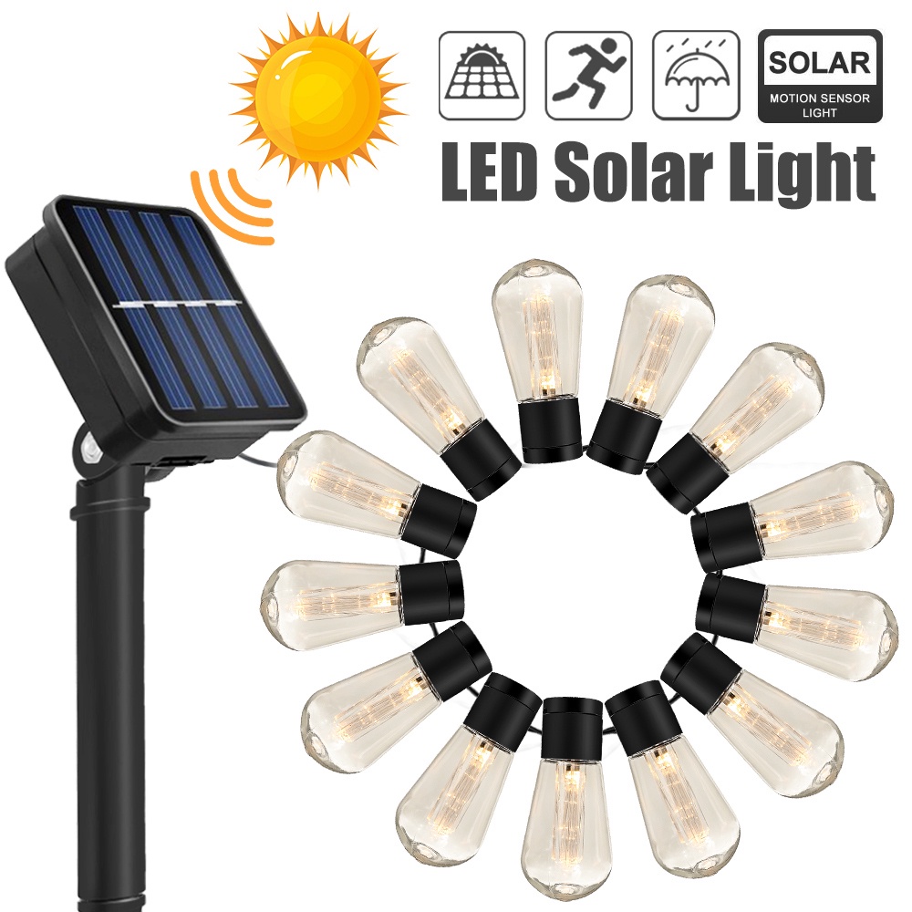 Dây Đèn LED Trang Trí Ngoài Trời Chạy Bằng Năng Lượng Mặt Trời Chống Thấm Nước IP65