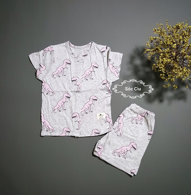 Bộ mặc nhà Cotton mịn xuân hè bé trai bé gái