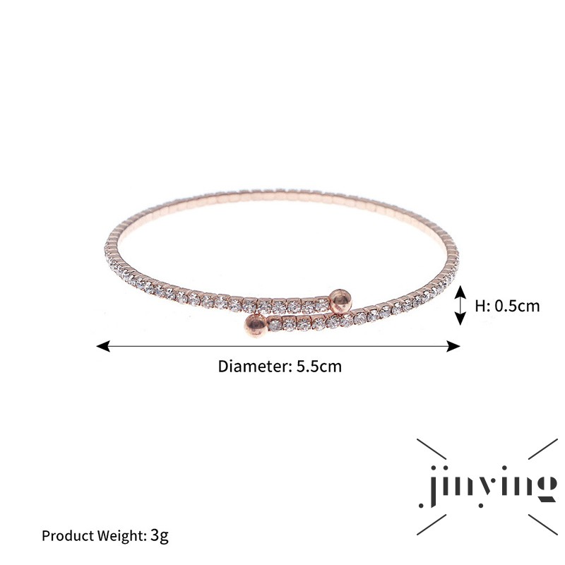 GETNOIVAS Vòng Đeo Tay Hở Đính Đá Nhân Tạo Xinh Xắn Cho Nữ