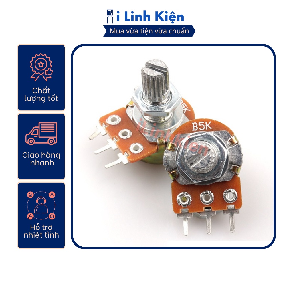 Chiết áp đơn 1M WH148-B1M 15mm chất lượng tốt