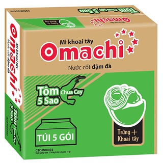 Thùng 30 gói mì tôm chua cay 5 sao Omachi 78gr