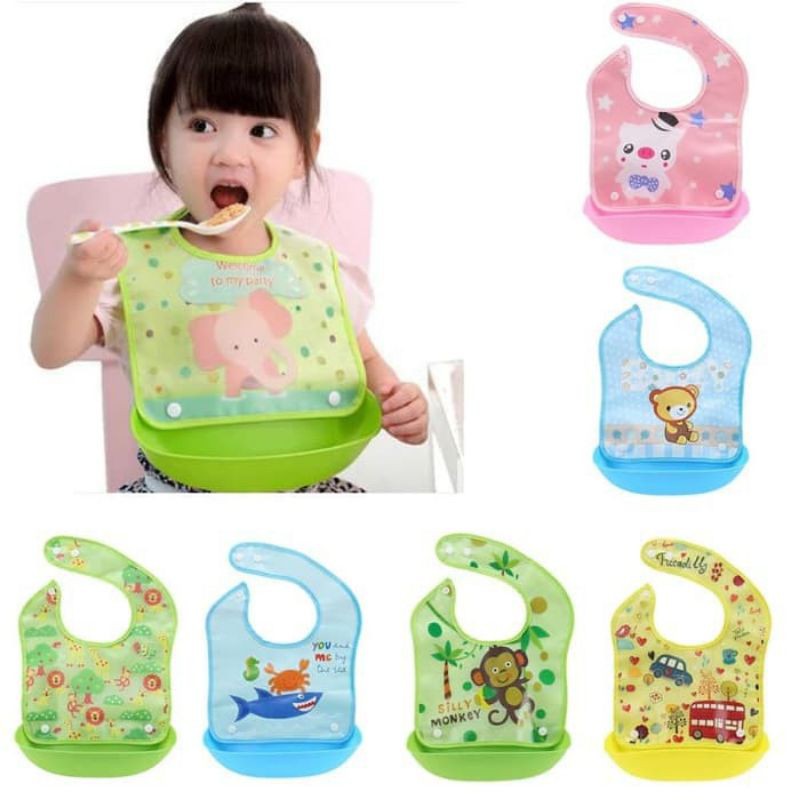 Yếm ăn bằng Silicone tiện dụng dành cho trẻ nhỏ