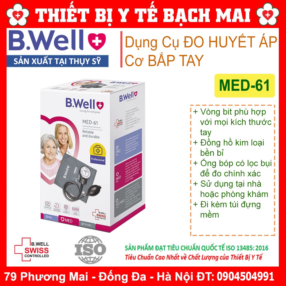 Dụng Cụ Đo Huyết Áp Cơ Bắp Tay BWell MED-61 | Chính Hãng Thuỵ Sĩ | Bảo Hành 5 Năm