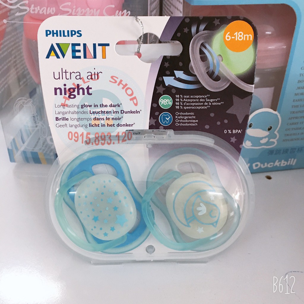 Ty ngậm Avent Ultra Air thông khí kiểu hiện đại