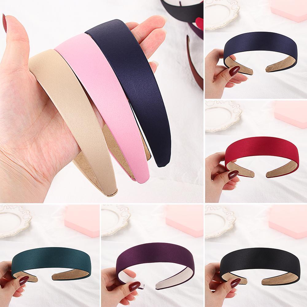 Băng Đô Vải Satin Bản Rộng 8 Màu Lựa Chọn Cho Nữ