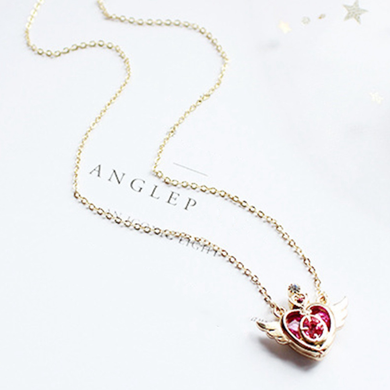 Dây chuyền kiểu Sailor Moon màu hồng