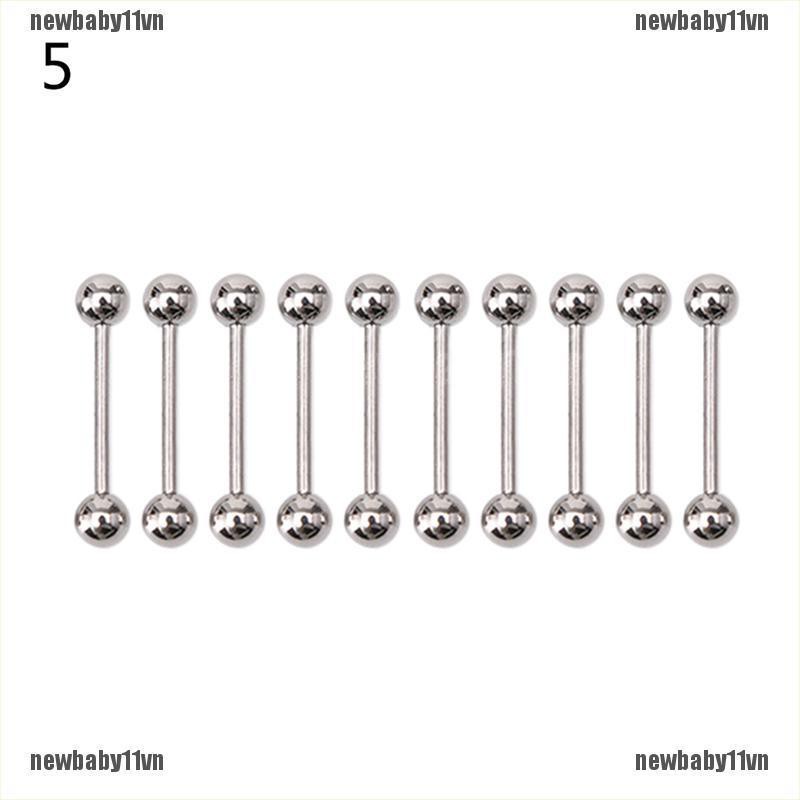 Bộ 10 Khuyên Cơ Thể BằNg ThéP Không Gỉ