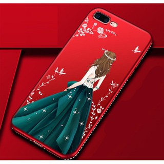ỐP IPHONE CÔ GÁI - VIỀN ĐÍNH ĐÁ