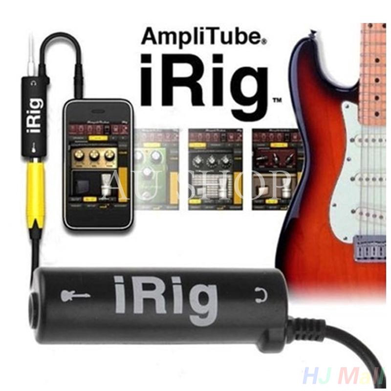 Đầu điều hợp chuyển đổi giao diện IRig cắm guitar bằng nhựa đen cho điện thoại