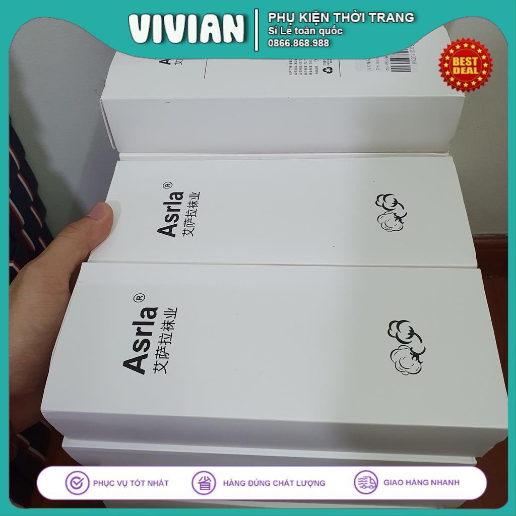 Vớ cổ ngắn Asrla [✨HỘP 5 ĐÔI✨] Tất ngắn nam nữ cotton cao cấp, thoáng khí, mềm nhẹ