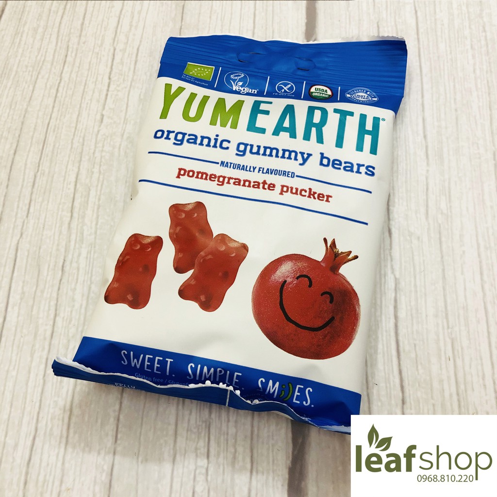 Kẹo dẻo hữu cơ cho bé vị trái cây Yumearth 50g