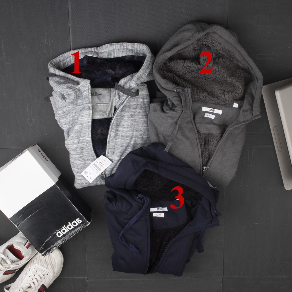 Áo khoác nỉ lót lông cừu VNXK uniqlo hàng đẹp | BigBuy360 - bigbuy360.vn