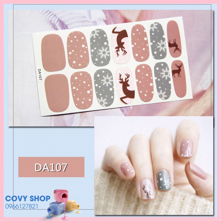 Bộ sticker dán móng tay trang trí 3D DA101-DA120